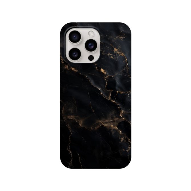 Black Marble Pattern iPhone Case