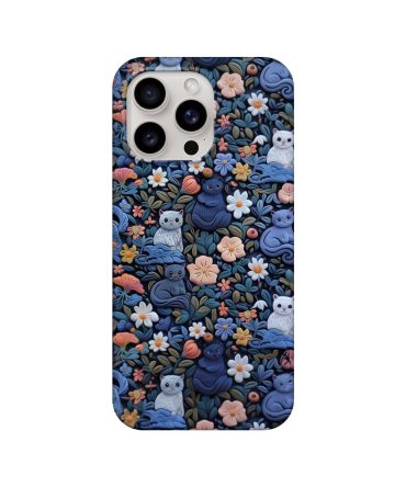 Cat and Flowers Cute Phone Case for iPhone and Samsung