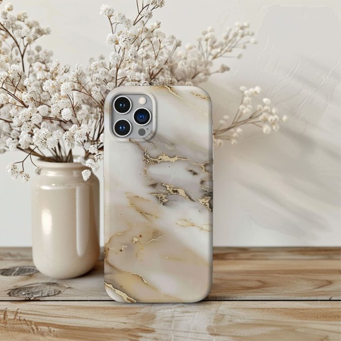 White Marble Pattern iPhone Case