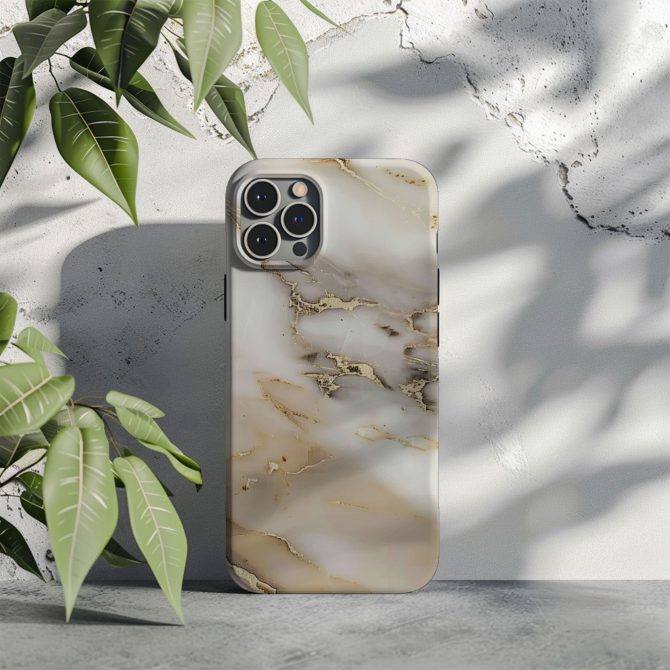 White Marble Pattern iPhone Case