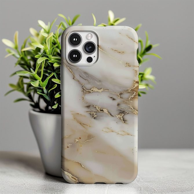 White Marble Pattern iPhone Case