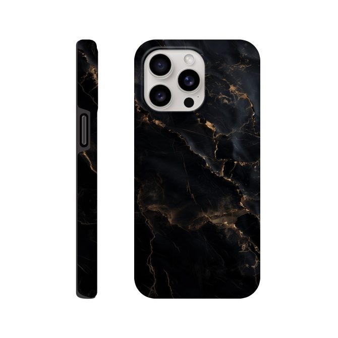 Black Marble Pattern iPhone Case (1)